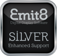 Emit8 Silver Enhanced Support delivers extended support for more involved and diverse digital display projects